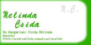 melinda csida business card